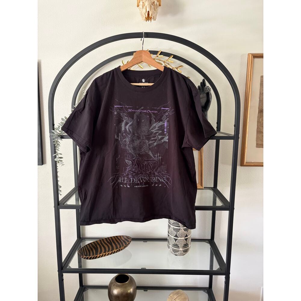 Team Liquid Manaforge Omega Void Devouring Graphic Tee Shirt XL Black